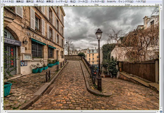 Gimp 風景写真を簡単に夜にする方法 Awesome的な