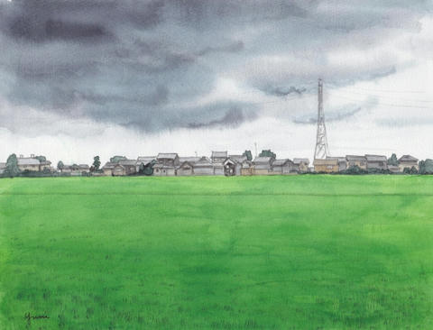 Eng sub ] Watercolor a Cloud Painting easy tutorial 水彩画の