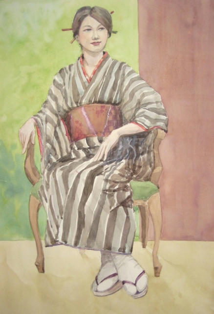 和服美人☆なんです。|やっぱり!水彩画 和服美人☆なんです。|やっぱり!水彩画