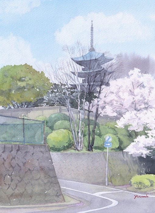 846＊水彩画　蓼科女神湖5 原画 846＊水彩画 蓼科女神湖5 原画 846＊水彩画 蓼科女神湖5 原画 絵画