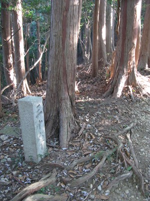 本宮山登山道36丁目　道標