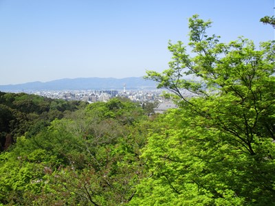 清水の舞台からの京都 