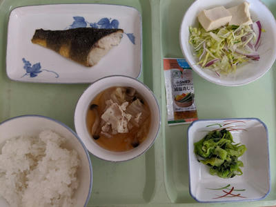 入院5日目の昼食