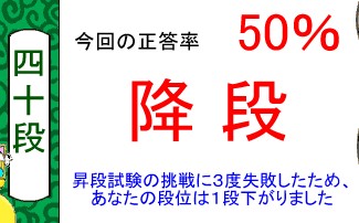 英単語名人、９月２９日の３回目の昇段試験前の結果