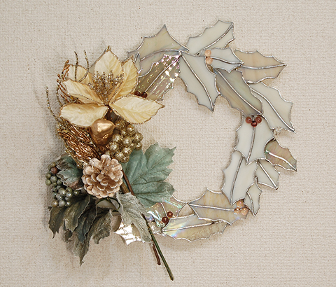 ステンドグラス クリスマスリース ステンドグラスのクリスマスリース リース Unit Glass Studio 通販