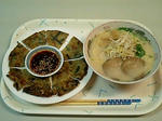 チヂミと豚骨ラーメン