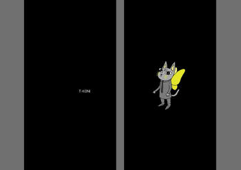 ブックカバー メルヘン「蝶々猫」