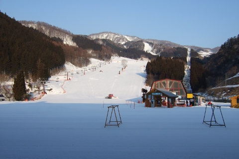 準備中のスキー場