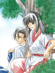 左近＆葉月親子。左近さん大好きです。私を嫁にもらって下さいと言いたい程に(笑)そして女陸奥&hellip;にはなれなかったのかな？兵衛も好きです。顔が(笑)いや、性格はよくわからないまま終わったので。