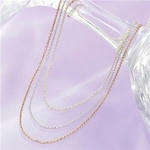 K10 丸アズキチェーンネックレス フリーアジャスター 45cm 3色。（Libra Mark Jewelry）
