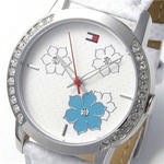 TOMMY HILFIGER(トミーヒルフィガー) サマーホワイト レディース レザーウォッチ 1780758。（Libra Mark Watch＆Glasses）
