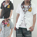 流行がギュッと！フェイクレイヤードカーデシャツ（LA92503D）。Libra Mark Fashion＆Cosmetics