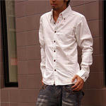 王道たる1枚です！ボタンカラーデザインシャツ(590012)。Libra Mark Fashion＆Cosmetics