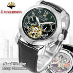 J.HARRISON(ジョン・ハリソン) ハンドワインディング メンズレザーウォッチ JH-002。Libra Mark Watch＆Glasses