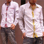 リバーシブルカジュアルチェックシャツ(590047)。Libra Mark Fashion＆Cosmetics