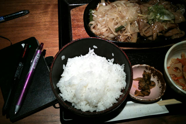 定食とビクーニャ