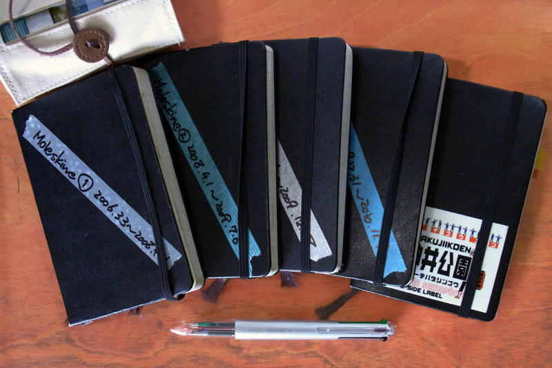 Moleskineもうすぐ5冊目終了