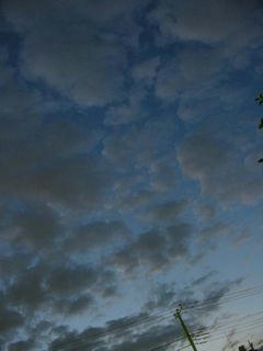雲だらけの夕焼け01