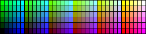 WebSafe Color Chart