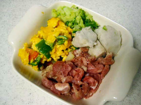 お弁当ごはん しっぽがぷるぷる 手作り犬ごはん