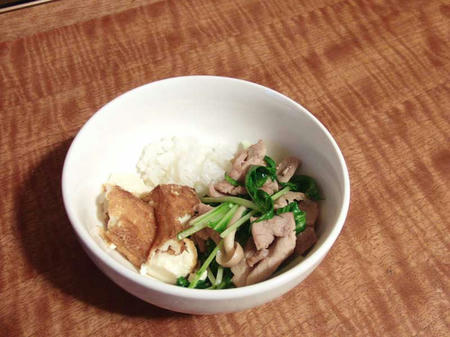 厚揚げ豚水菜