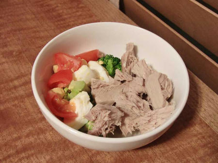 シーチキンサラダ しっぽがぷるぷる 手作り犬ごはん