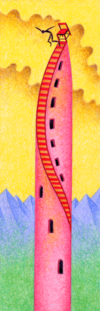 建物のイラスト 「揺らぎの塔」