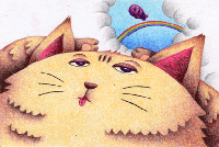 動物イラスト - デブ猫