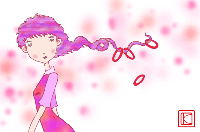 レディースイラスト - 紅い光