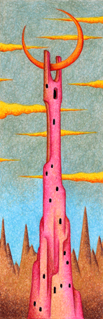建物のイラスト 「三日月の塔」