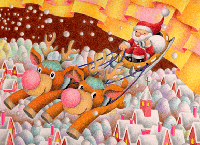 クリスマス・イラスト - 忙しい!! トナカイ