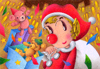 クリスマス・イラスト - ピエロ・サンタ