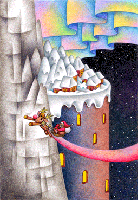 ［クリスマス・イラスト - サンタクロース参上!!］ 