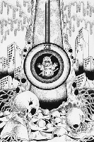 モノクロームイラスト（ペン画） - 時に忘れられた塔