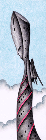 建物のイラスト 「瞑想する塔」