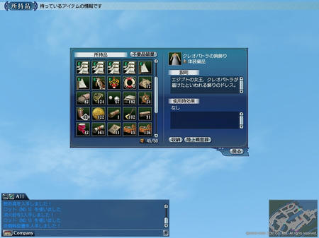 所持品欄はこゆカンジですねぇ