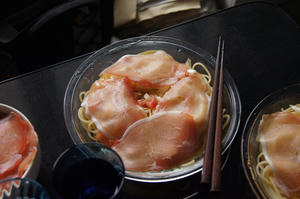 生ハムのマリネ風冷製パスタ