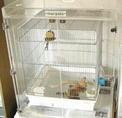 インコ、オウムなど鳥かごのカバー用アクリルケース　保温・防音・脂粉対策