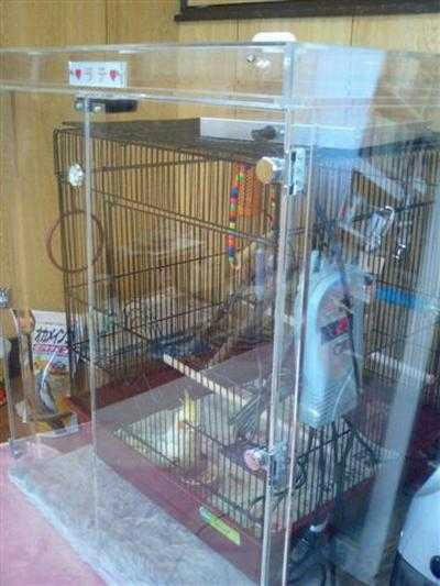 インコ、オウムなど鳥かごのカバー用アクリルケース　保温・防音・脂粉対策