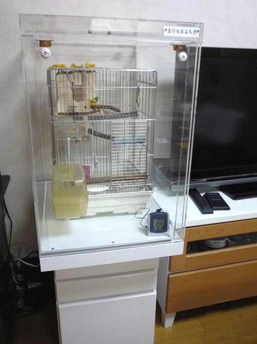 インコ、オウムなど鳥かごのカバー用アクリルケース 保温・防音・脂粉対策
