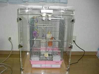 インコ、オウムなど鳥かごのカバー用アクリルケース　保温・防音・脂粉対策