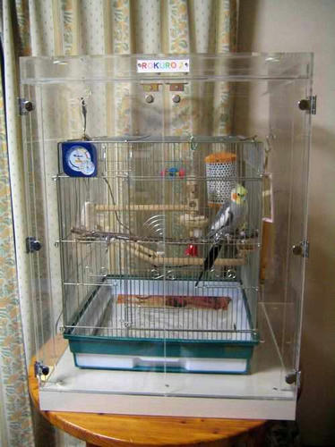 インコ、オウムなど鳥かごのカバー用アクリルケース 保温・防音・脂粉対策
