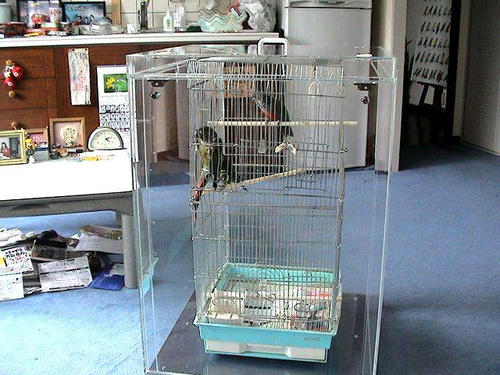 インコ、オウムなど鳥かごのカバー用アクリルケース　保温・防音・脂粉対策