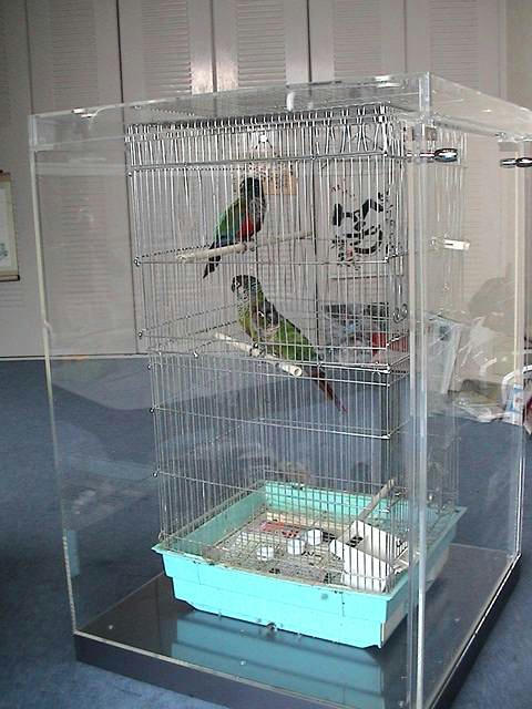 インコ、オウムなど鳥かごのカバー用アクリルケース　保温・防音・脂粉対策