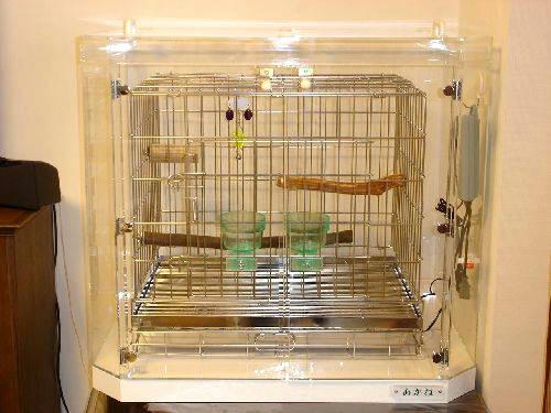 インコ、オウムなど鳥かごのカバー用アクリルケース　保温・防音・脂粉対策