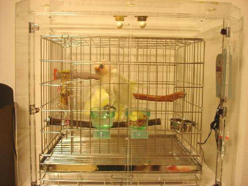 インコ、オウムなど鳥かごのカバー用アクリルケース　保温・防音・脂粉対策