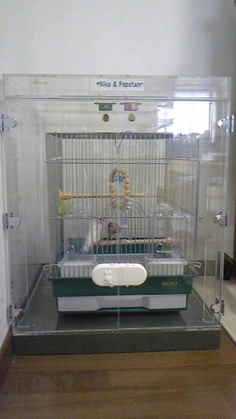 インコ、オウムなど鳥かごのカバー用アクリルケース　保温・防音・脂粉対策
