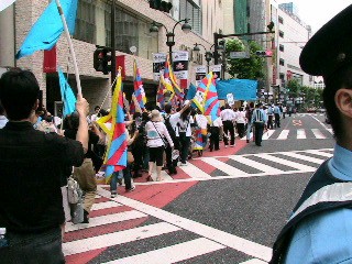 グローバル人権聖火リレー　東京　デモ