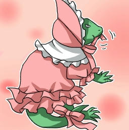 リボンもぐもぐ