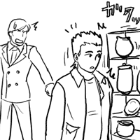 うちで扱ってる品は値打ちものばかりだから、ちょっとした音にも、つい反応してしまうな